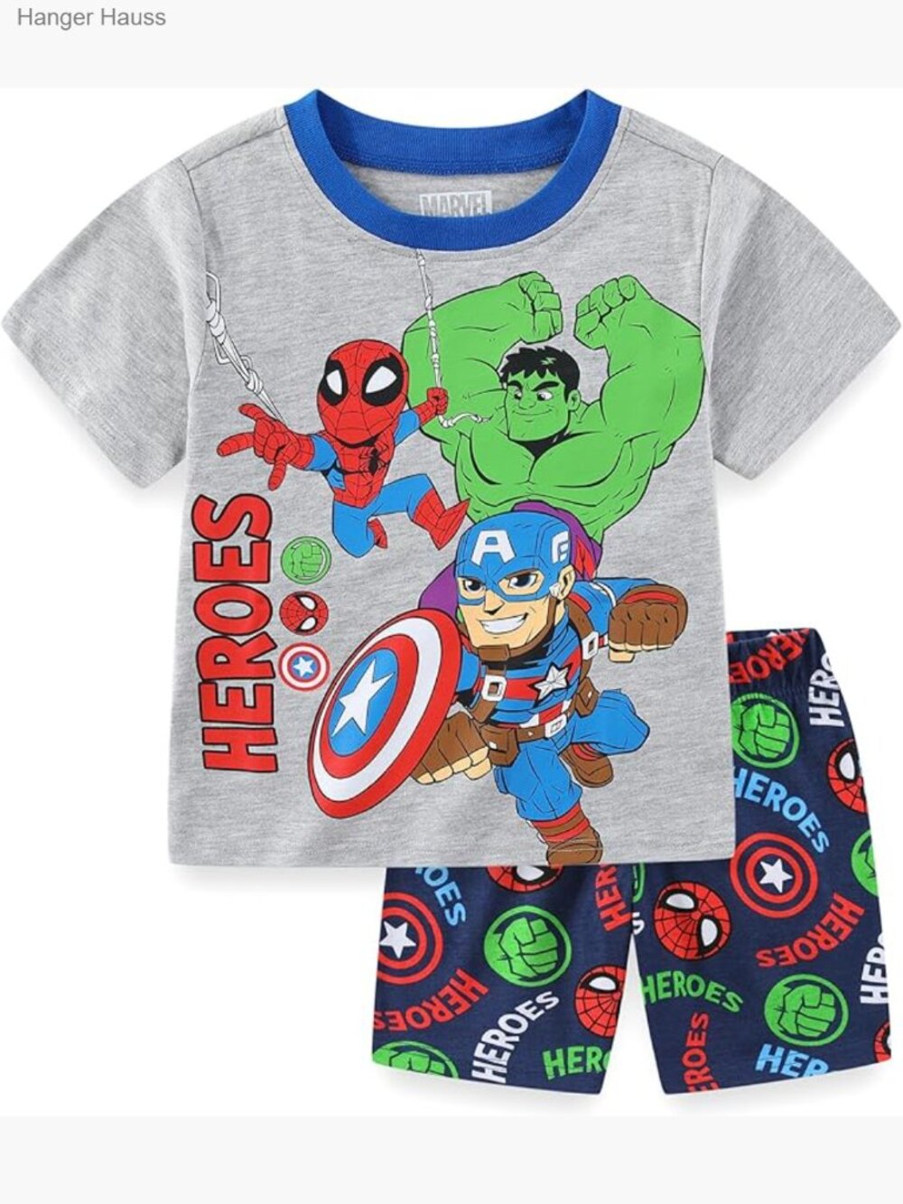 Boys Short Sleeve T-Shirt and Short Set 2T-16 Cotton Blend